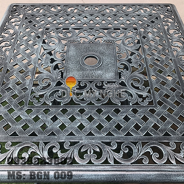 Bàn ghế nhôm đúc BGN 009